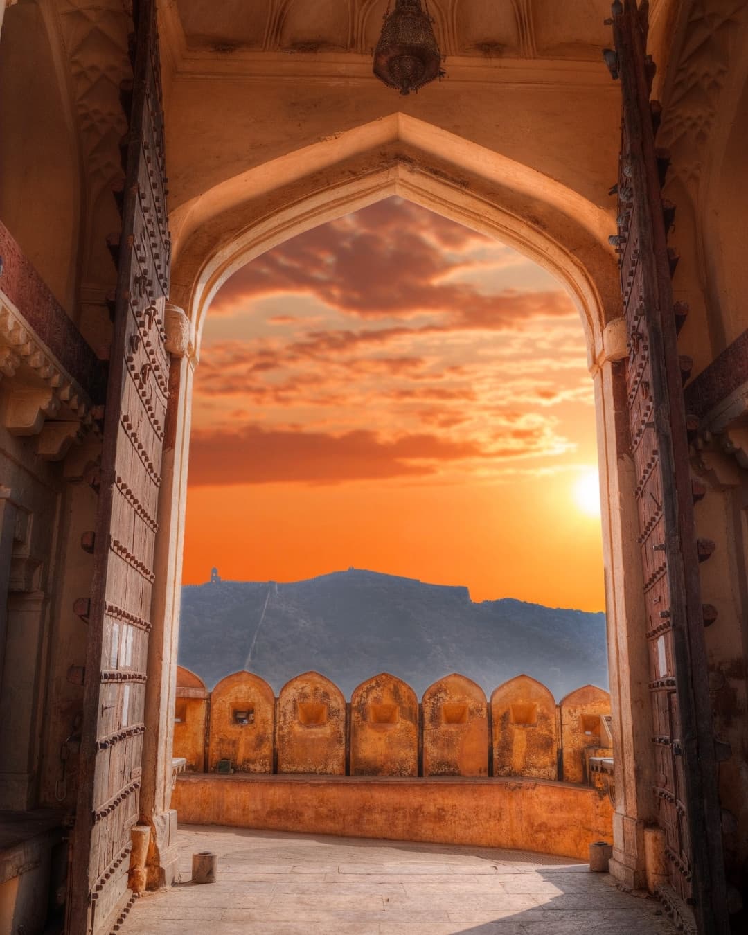 wes anderson india: Amber Port Jaipur Sunset